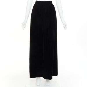 ALEXANDRE VAUTHIER COUTURE SS2025 Runway black velvet high waisted maxi skirt